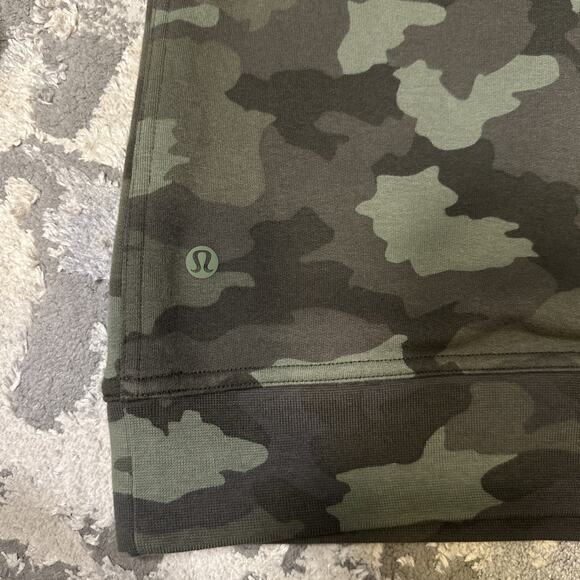 Lululemon All Yours Crew Fleece Pullover Sweatshirt Womens Sz 4 Green Camouflage - Picture 6 of 6
